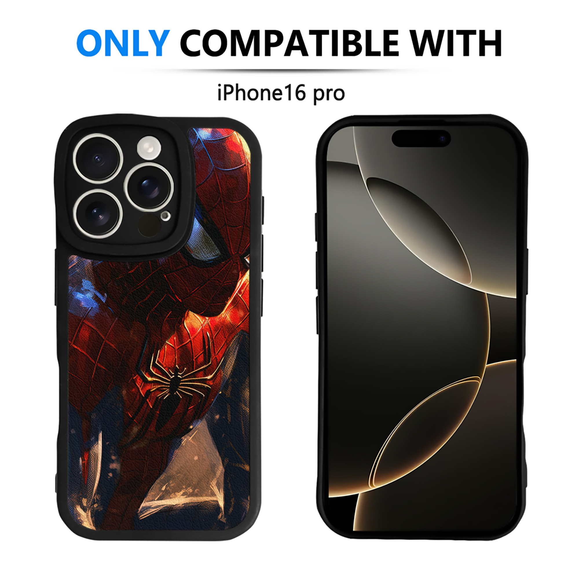 （画像用） Spider Man スパイダーマン 【iPhone 16シリーズ対応】シリコンスマホケース（レザー調） 材質：シリコン